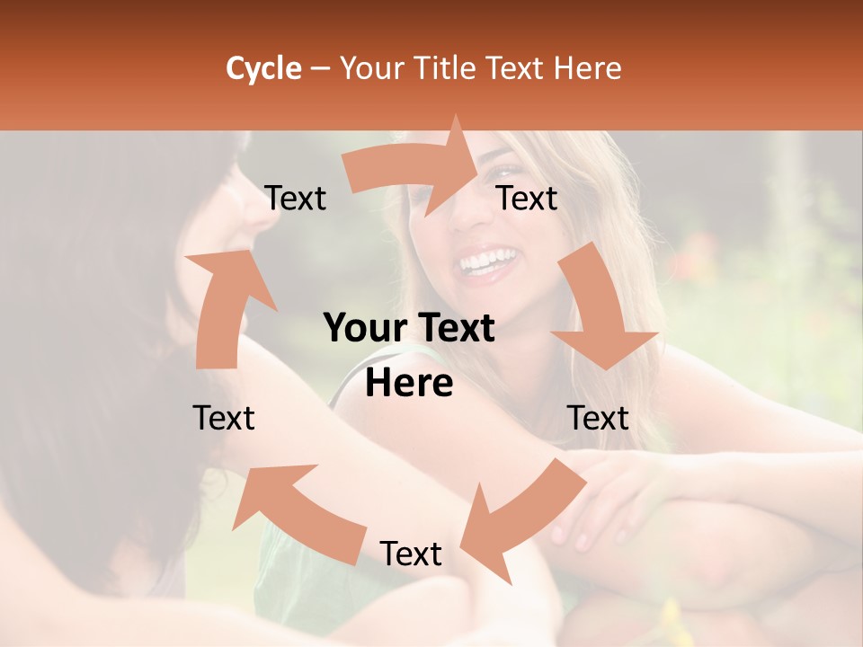 Two Women Sitting Next To Each Other Talking PowerPoint Template
