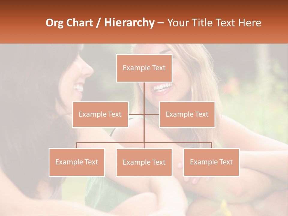Two Women Sitting Next To Each Other Talking PowerPoint Template