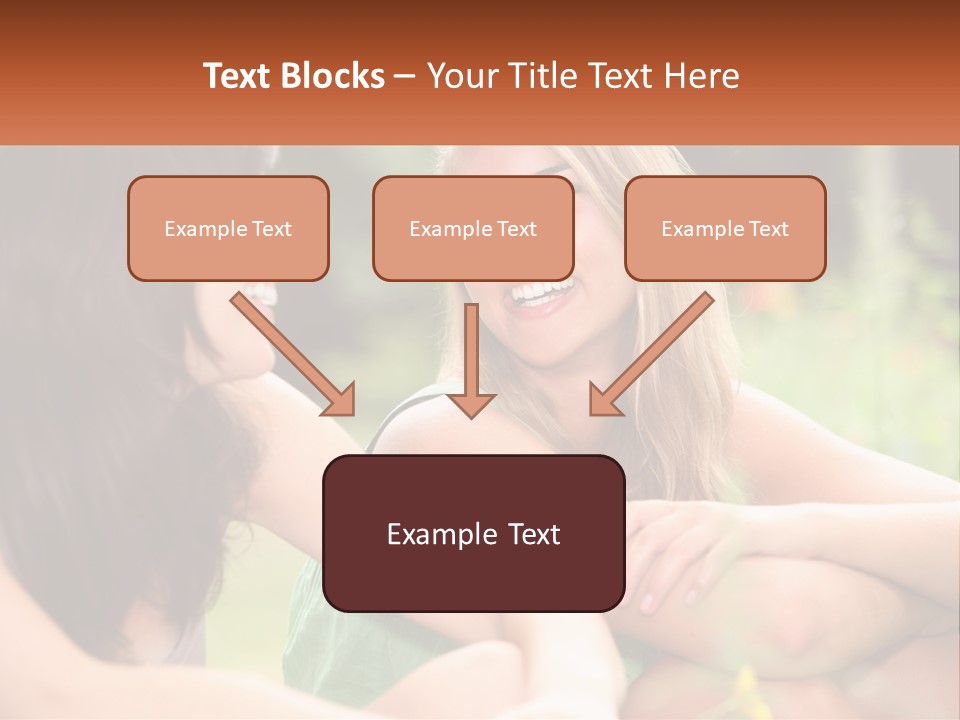 Two Women Sitting Next To Each Other Talking PowerPoint Template