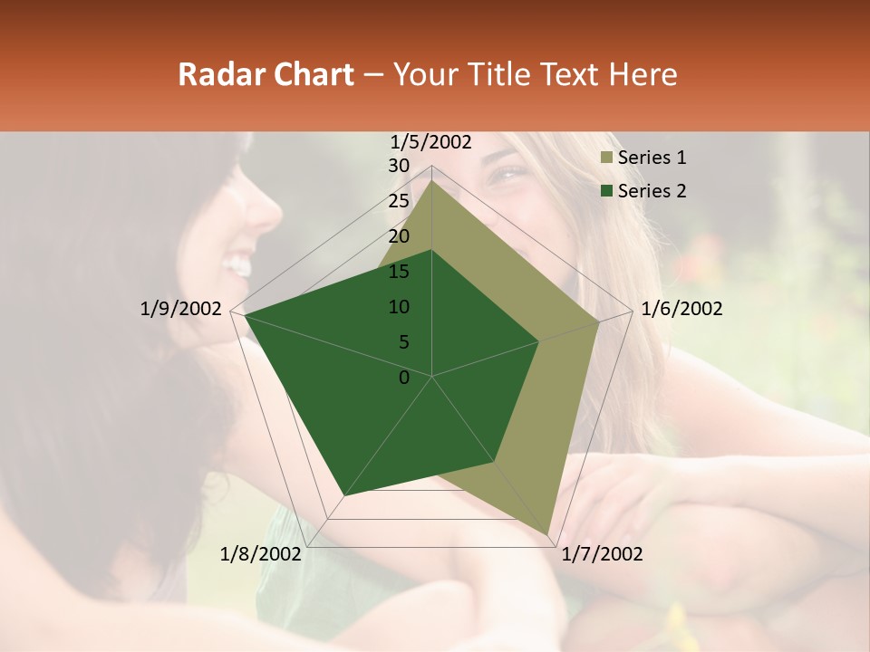 Two Women Sitting Next To Each Other Talking PowerPoint Template
