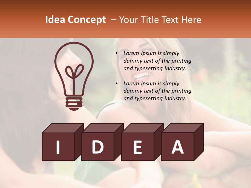 Two Women Sitting Next To Each Other Talking PowerPoint Template