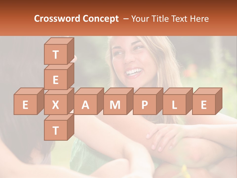 Two Women Sitting Next To Each Other Talking PowerPoint Template