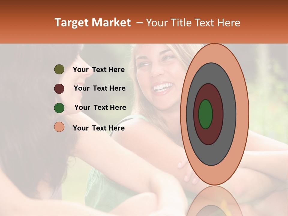 Two Women Sitting Next To Each Other Talking PowerPoint Template