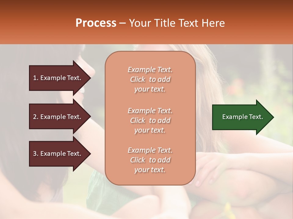Two Women Sitting Next To Each Other Talking PowerPoint Template