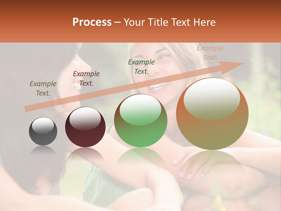 Two Women Sitting Next To Each Other Talking PowerPoint Template