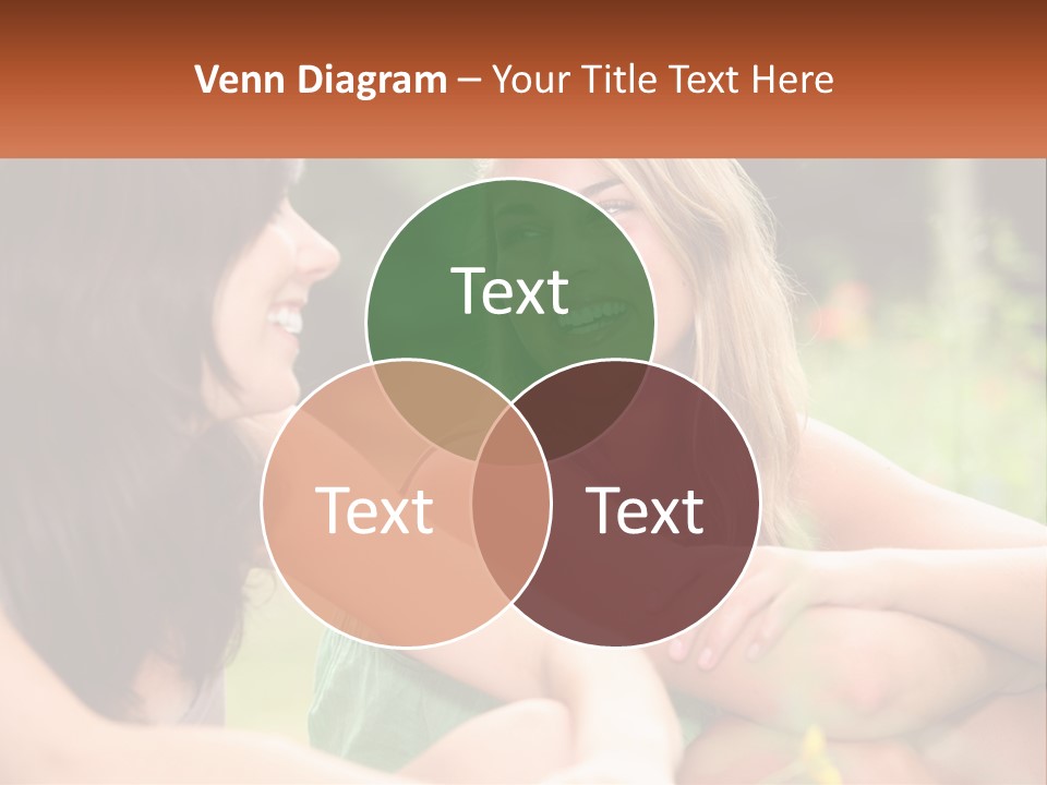 Two Women Sitting Next To Each Other Talking PowerPoint Template