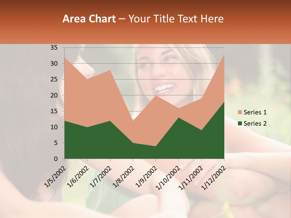 Two Women Sitting Next To Each Other Talking PowerPoint Template