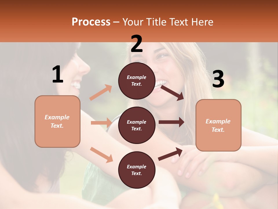 Two Women Sitting Next To Each Other Talking PowerPoint Template