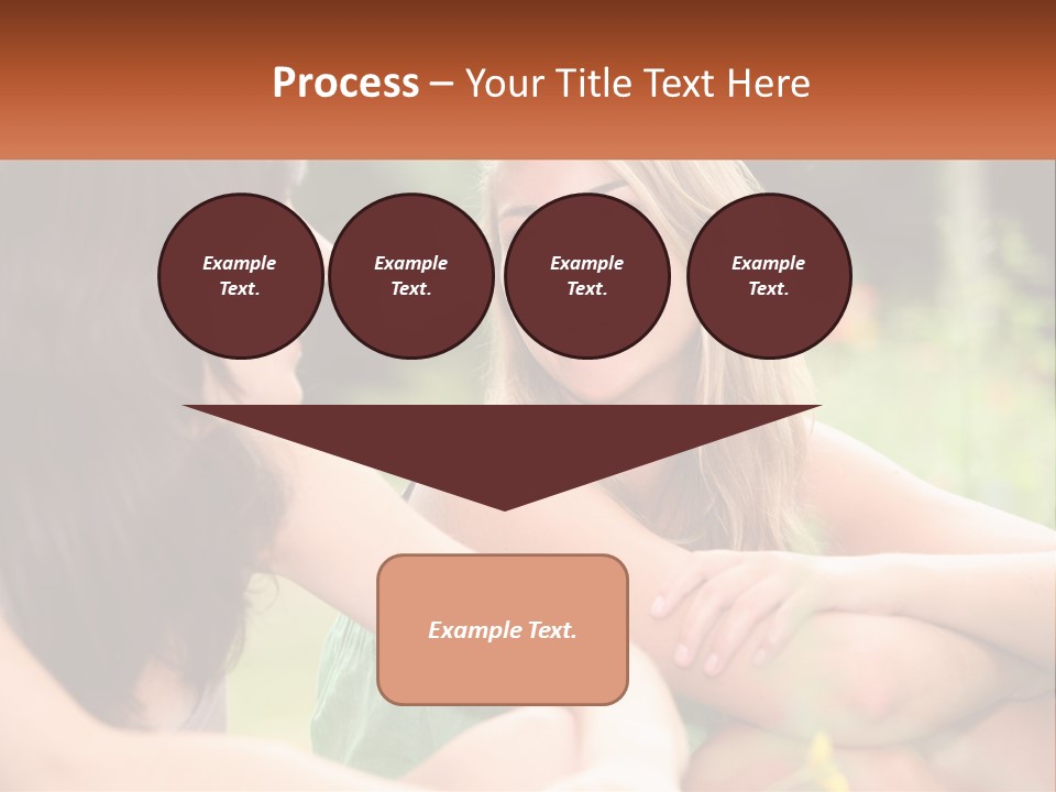 Two Women Sitting Next To Each Other Talking PowerPoint Template