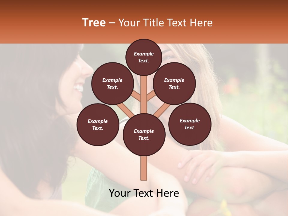 Two Women Sitting Next To Each Other Talking PowerPoint Template