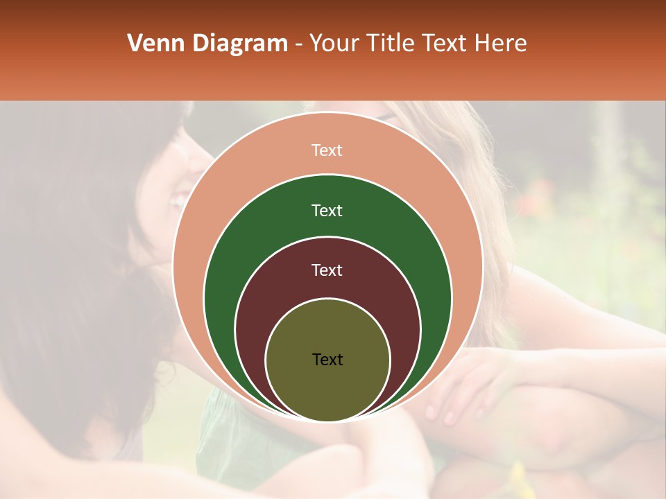 Two Women Sitting Next To Each Other Talking PowerPoint Template