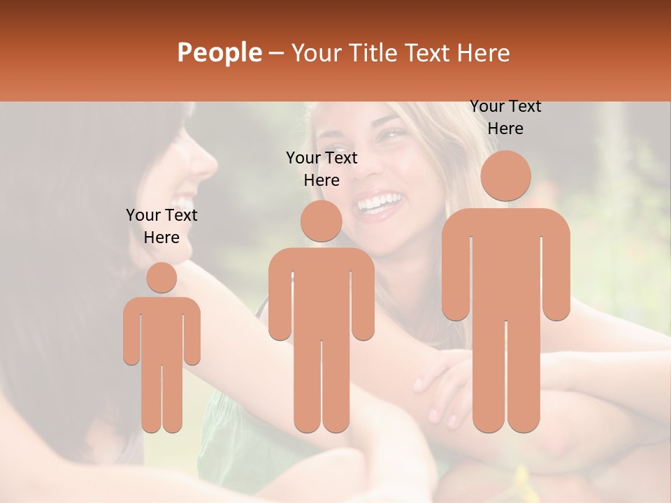 Two Women Sitting Next To Each Other Talking PowerPoint Template