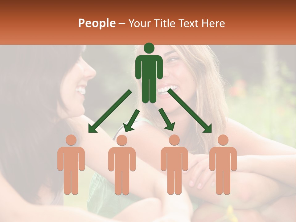 Two Women Sitting Next To Each Other Talking PowerPoint Template