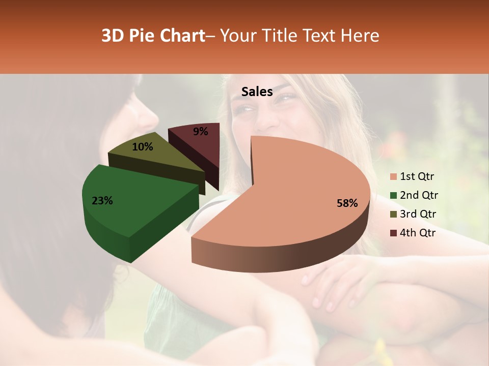 Two Women Sitting Next To Each Other Talking PowerPoint Template