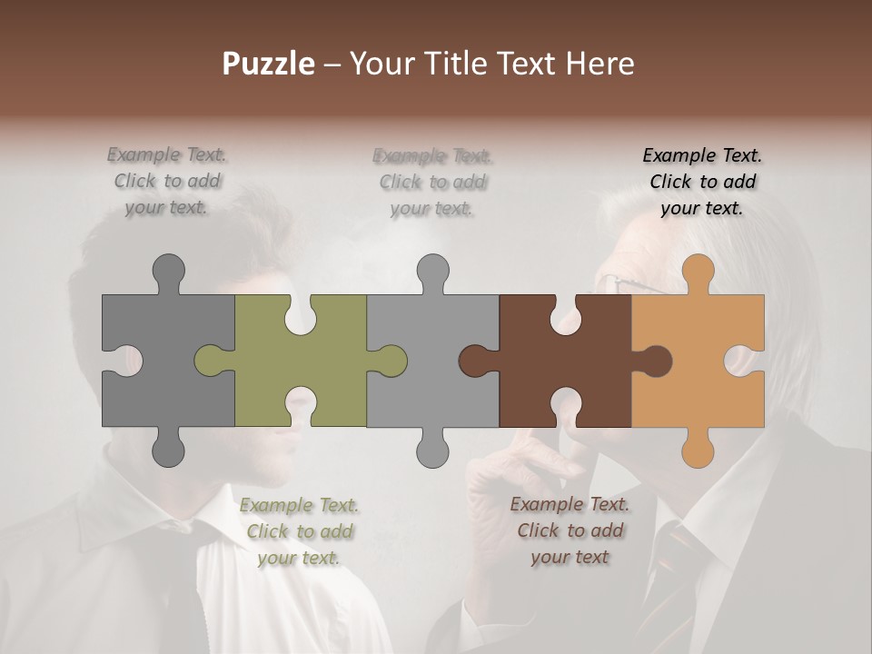 A Man Smoking A Cigarette Next To Another Man PowerPoint Template