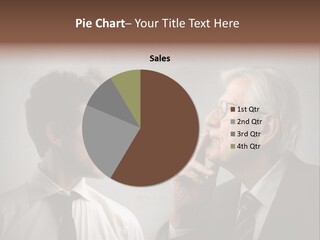 A Man Smoking A Cigarette Next To Another Man PowerPoint Template