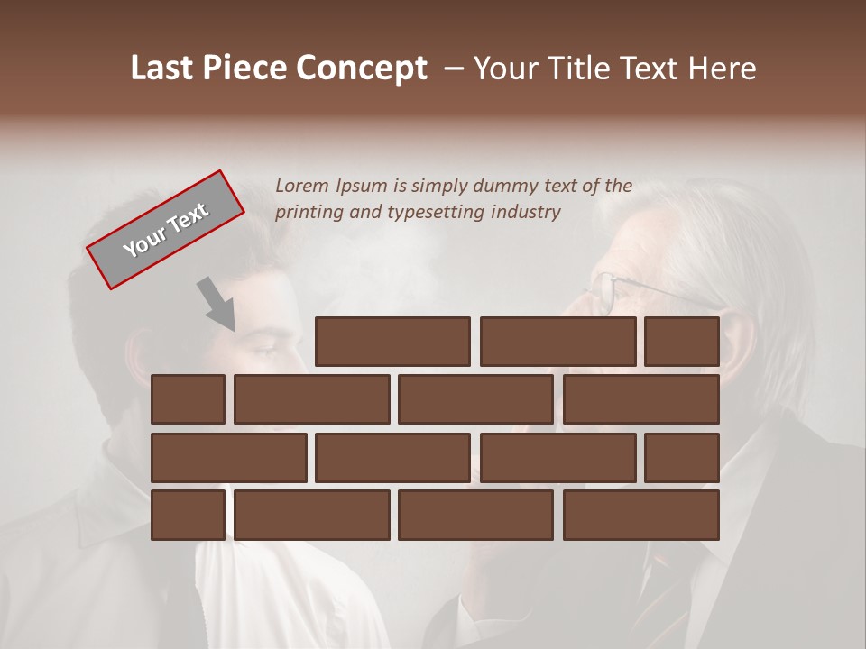 A Man Smoking A Cigarette Next To Another Man PowerPoint Template