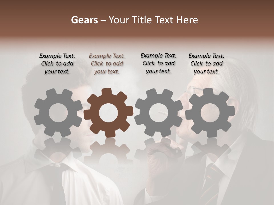 A Man Smoking A Cigarette Next To Another Man PowerPoint Template