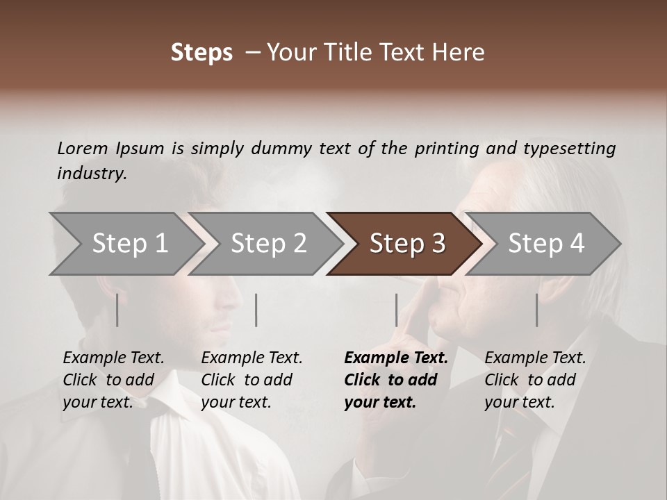 A Man Smoking A Cigarette Next To Another Man PowerPoint Template