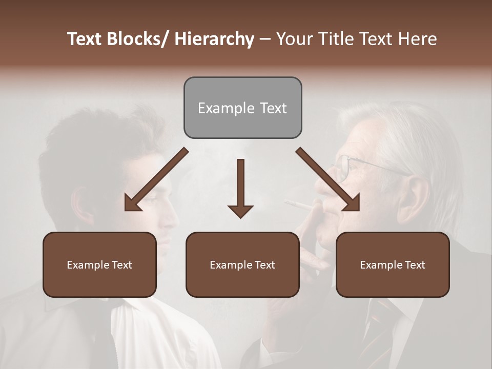 A Man Smoking A Cigarette Next To Another Man PowerPoint Template