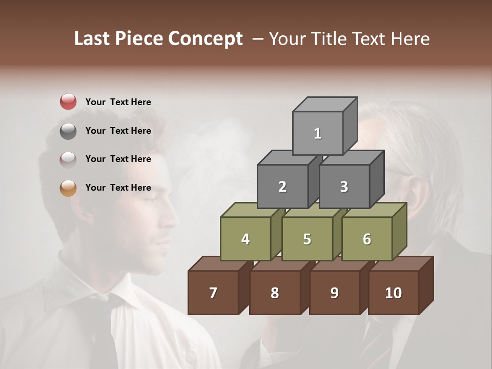 A Man Smoking A Cigarette Next To Another Man PowerPoint Template