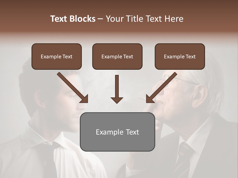 A Man Smoking A Cigarette Next To Another Man PowerPoint Template