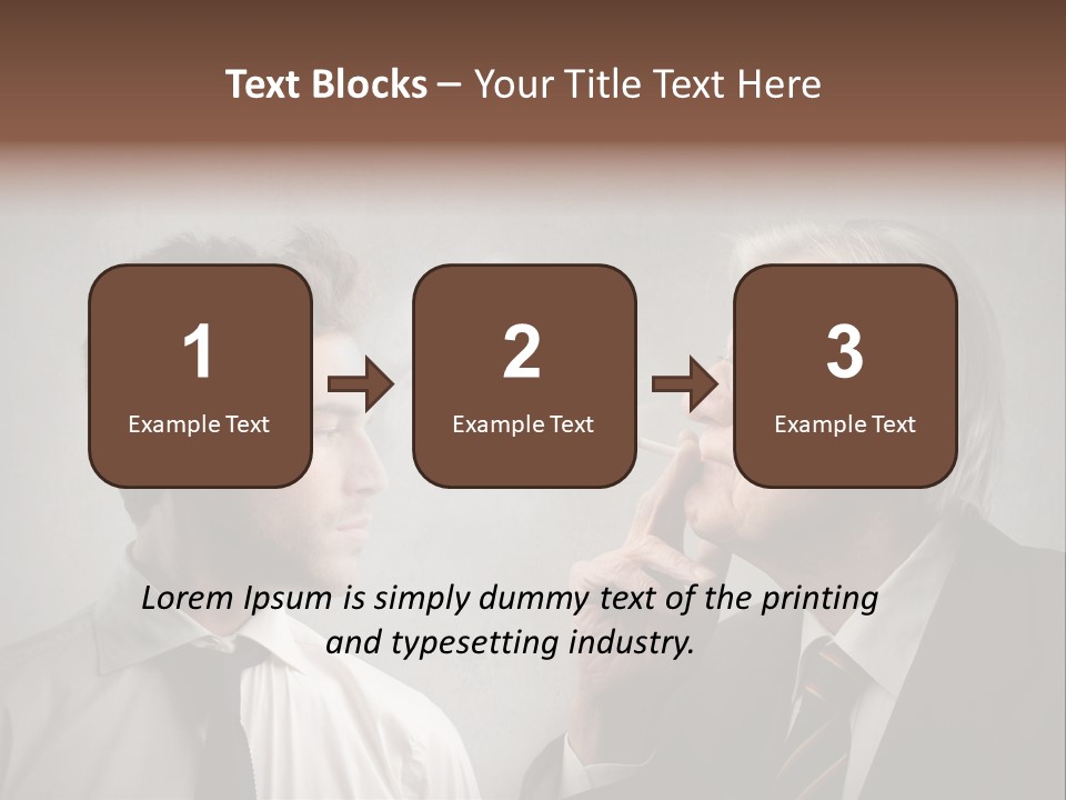 A Man Smoking A Cigarette Next To Another Man PowerPoint Template