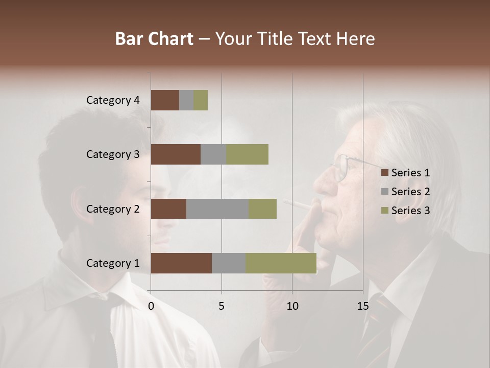 A Man Smoking A Cigarette Next To Another Man PowerPoint Template