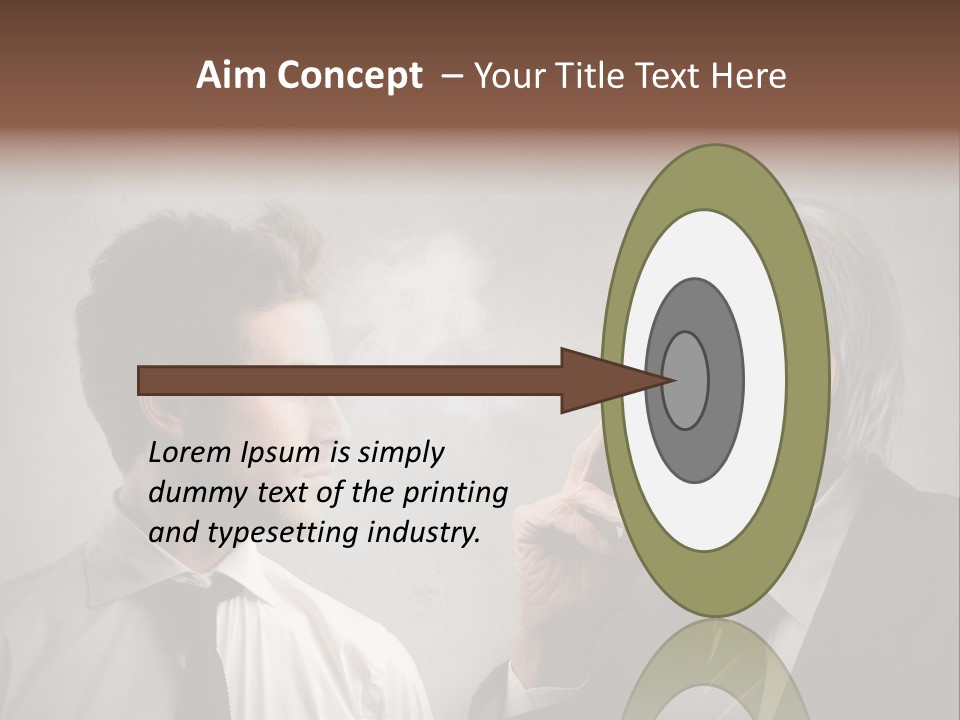 A Man Smoking A Cigarette Next To Another Man PowerPoint Template