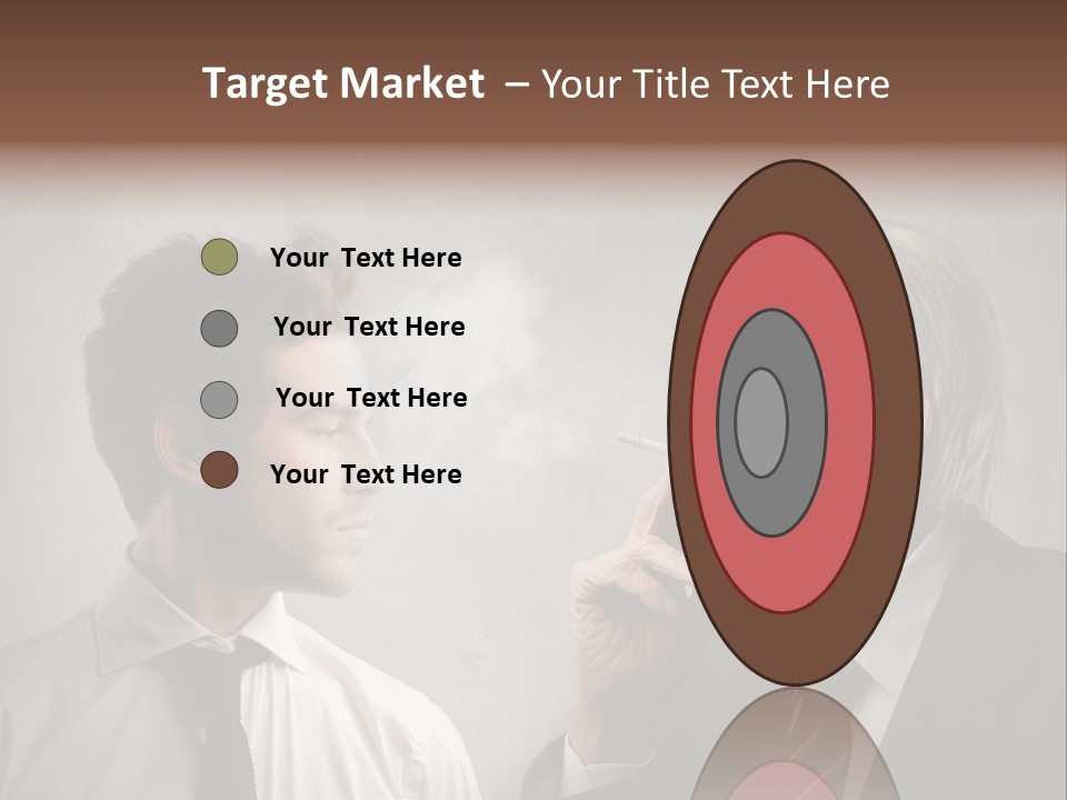 A Man Smoking A Cigarette Next To Another Man PowerPoint Template