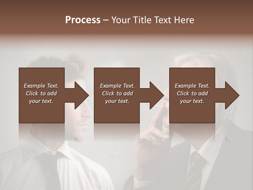 A Man Smoking A Cigarette Next To Another Man PowerPoint Template