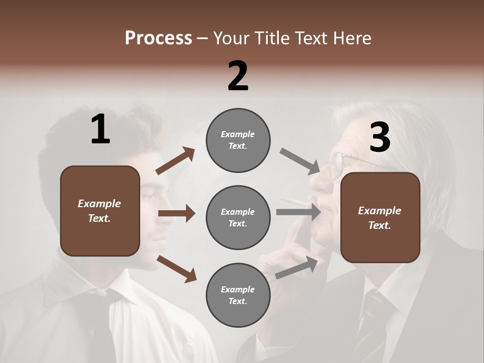 A Man Smoking A Cigarette Next To Another Man PowerPoint Template