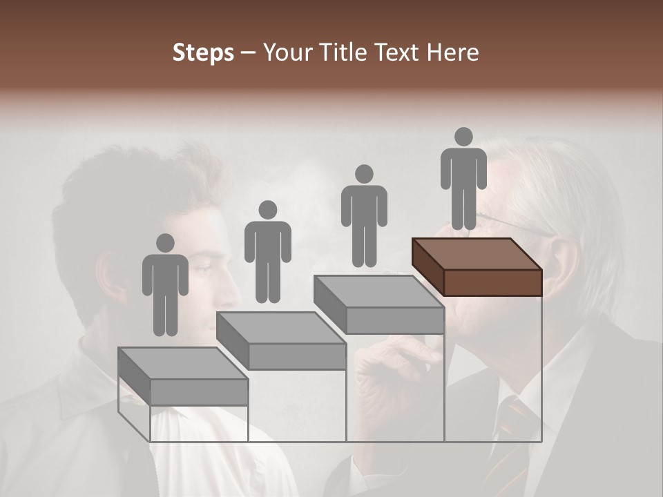 A Man Smoking A Cigarette Next To Another Man PowerPoint Template