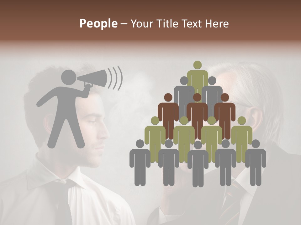 A Man Smoking A Cigarette Next To Another Man PowerPoint Template