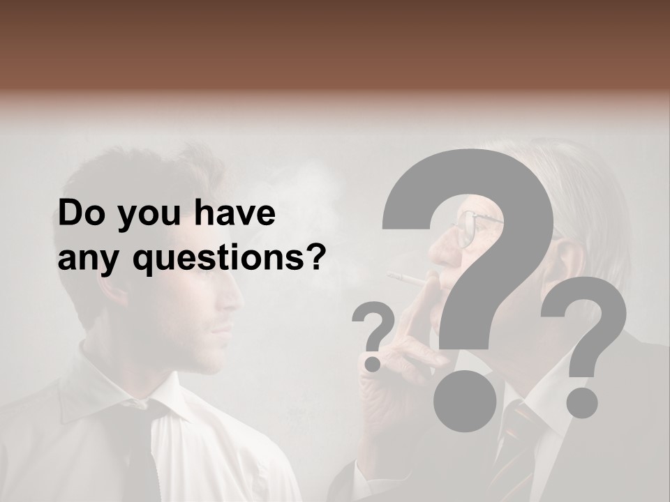 A Man Smoking A Cigarette Next To Another Man PowerPoint Template