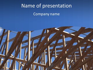 A Wooden Structure With A Blue Sky In The Background PowerPoint Template
