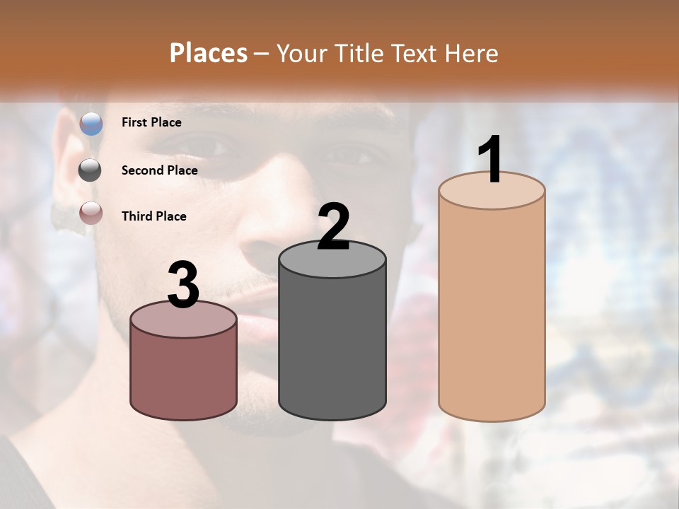 A Man In A Red Hat Is Looking At The Camera PowerPoint Template