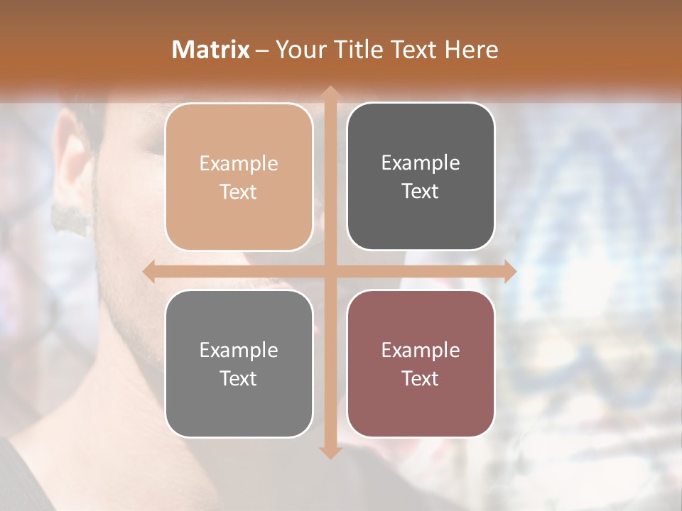 A Man In A Red Hat Is Looking At The Camera PowerPoint Template