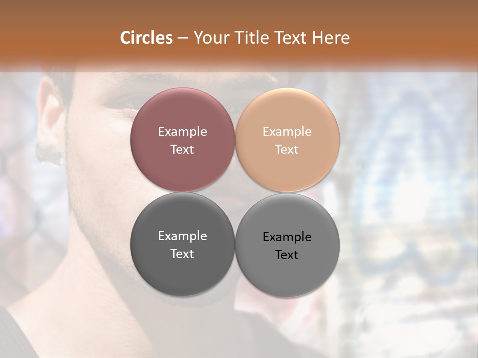 A Man In A Red Hat Is Looking At The Camera PowerPoint Template