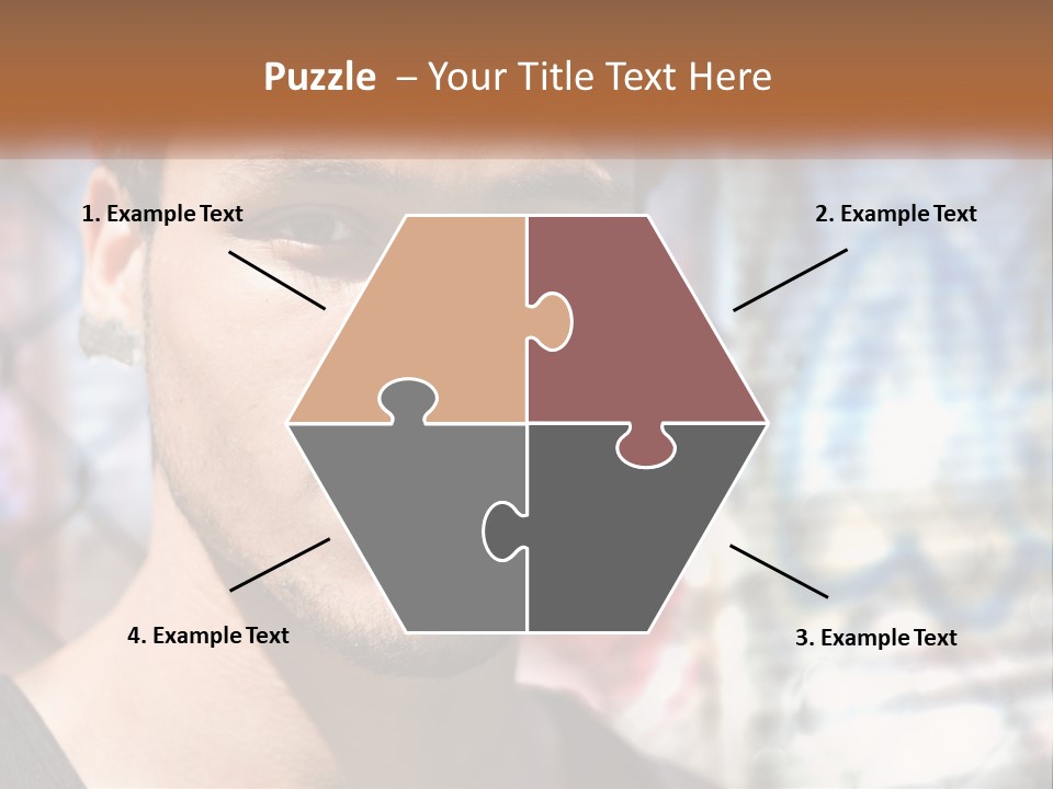 A Man In A Red Hat Is Looking At The Camera PowerPoint Template