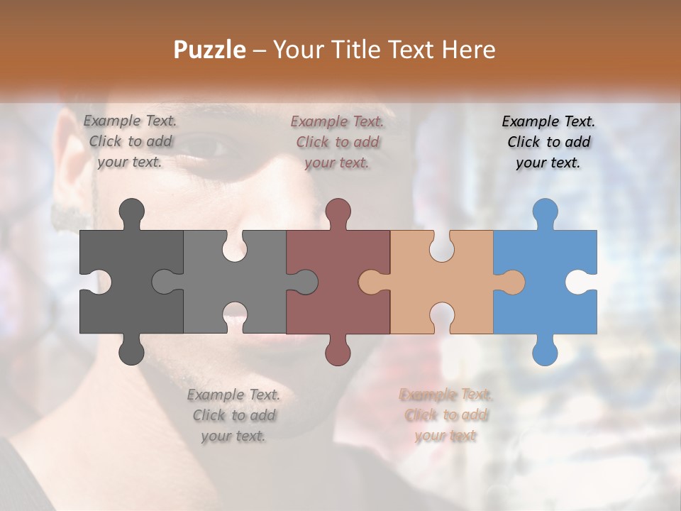 A Man In A Red Hat Is Looking At The Camera PowerPoint Template