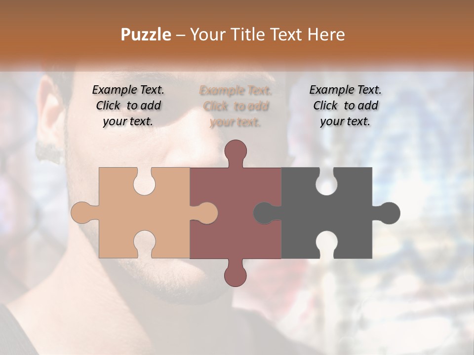 A Man In A Red Hat Is Looking At The Camera PowerPoint Template