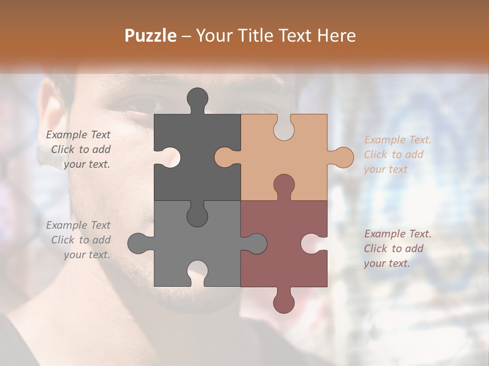 A Man In A Red Hat Is Looking At The Camera PowerPoint Template