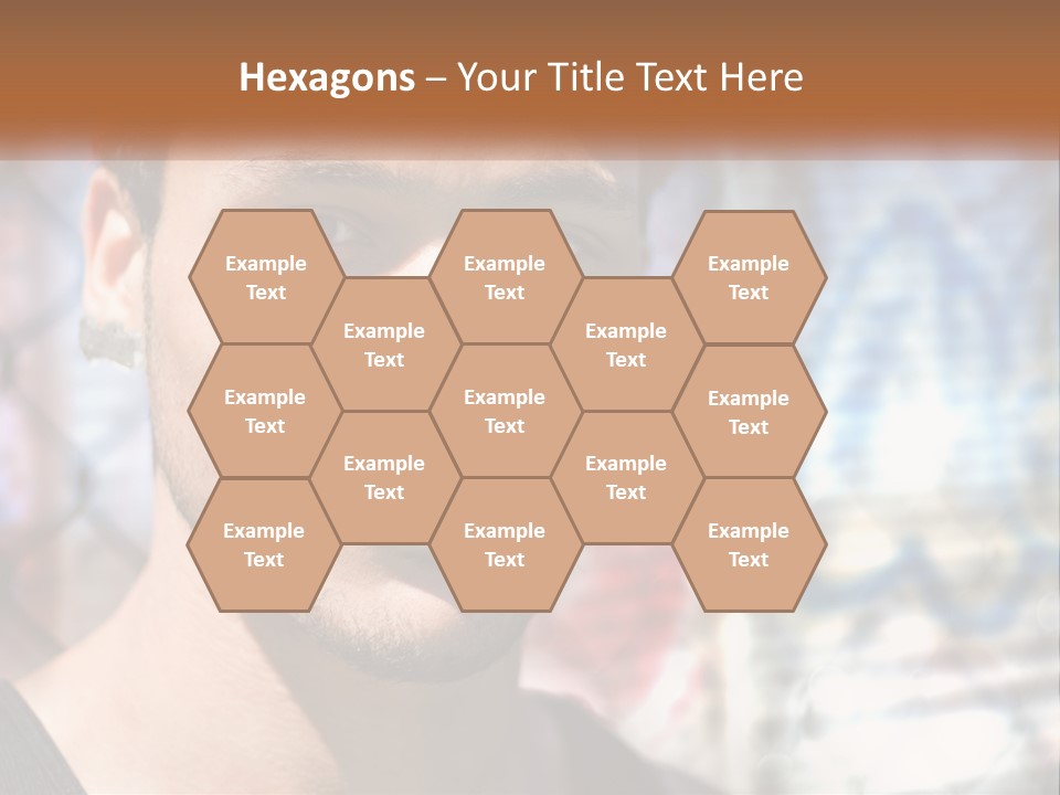 A Man In A Red Hat Is Looking At The Camera PowerPoint Template