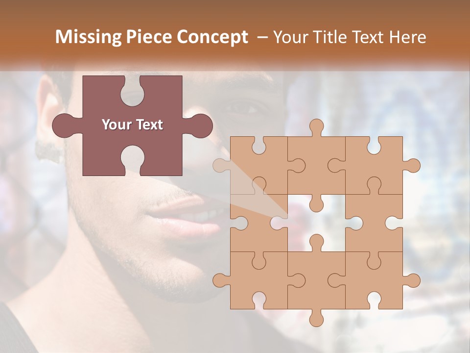 A Man In A Red Hat Is Looking At The Camera PowerPoint Template