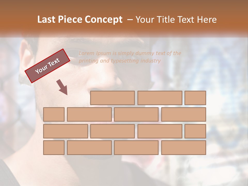 A Man In A Red Hat Is Looking At The Camera PowerPoint Template