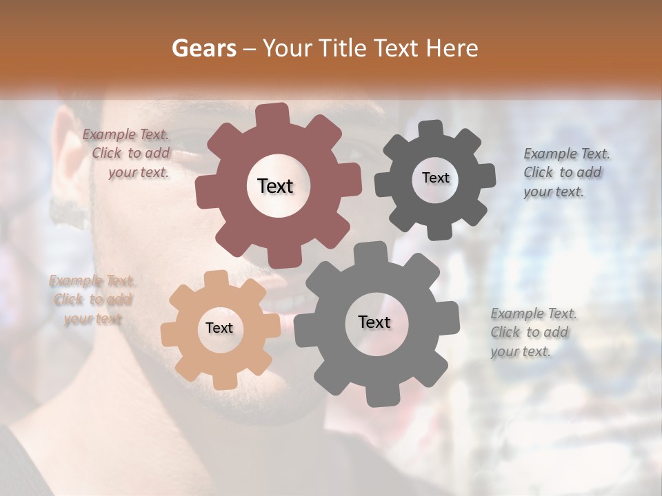 A Man In A Red Hat Is Looking At The Camera PowerPoint Template