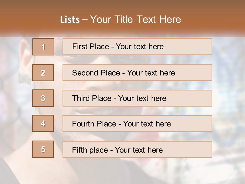 A Man In A Red Hat Is Looking At The Camera PowerPoint Template