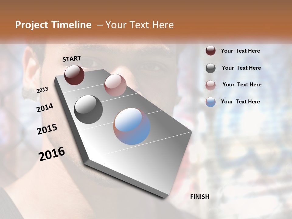 A Man In A Red Hat Is Looking At The Camera PowerPoint Template