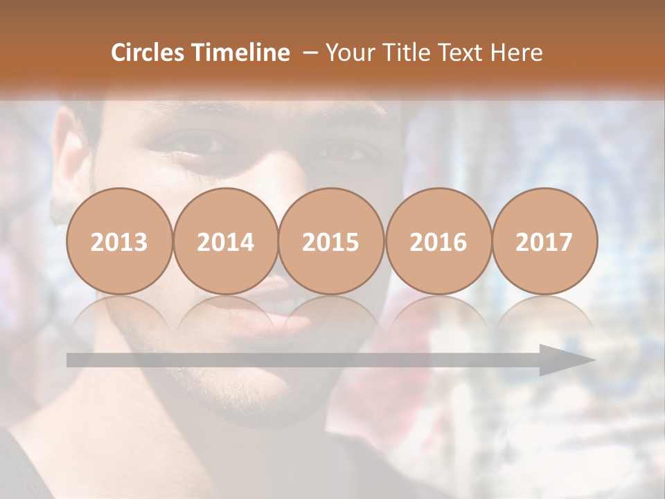 A Man In A Red Hat Is Looking At The Camera PowerPoint Template